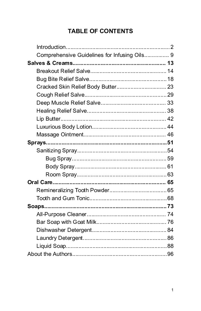 Pages 1-7 DIY Remedies Book